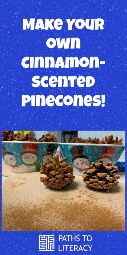 Collage of making your own cinnamon-scented pinecones
