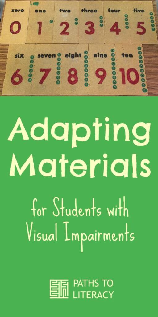 Collage of adapting materials for students with visual impairments