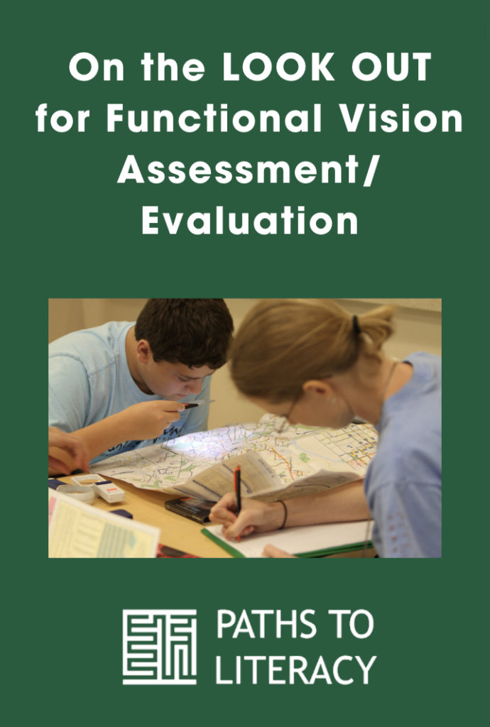 Collage of On the LOOK OUT for Functional Vision Assessment/Evaluation