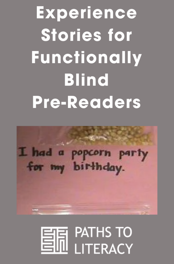 Collage of Experience Stories for Functionally Blind Pre-Readers