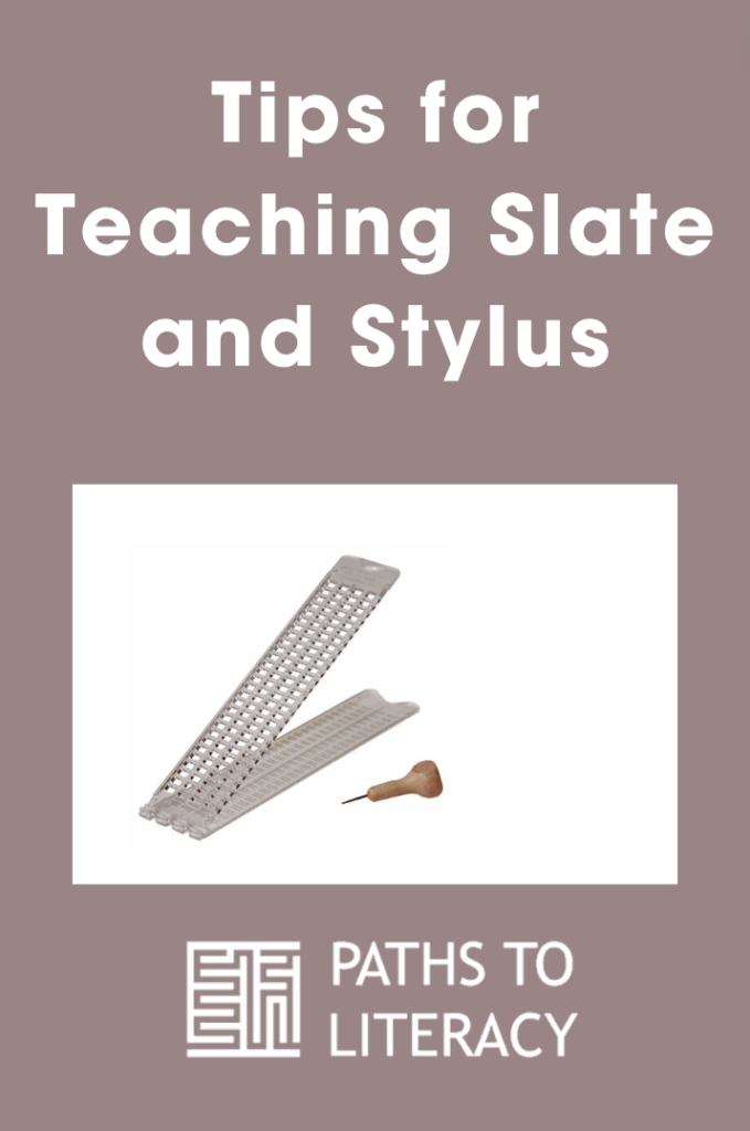 Collage of tips for teaching slate and stylus
