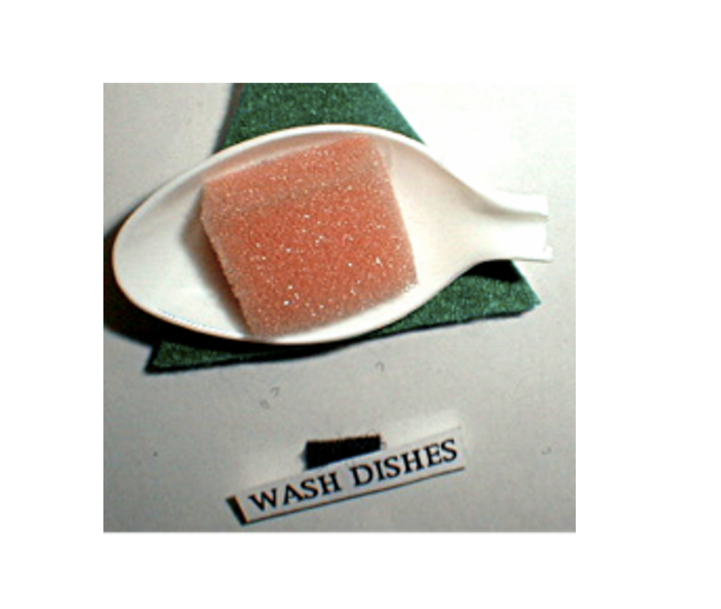 Standardized tactile symbol for washing dishes