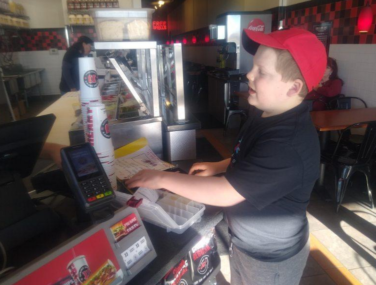 Ordering at Jimmy Johns using the restaurant book!