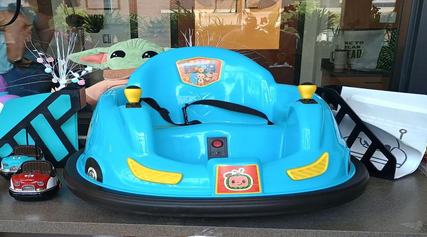 Small sized bumper car for students to use. 