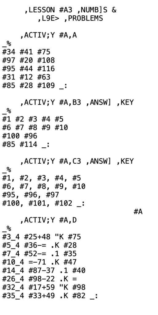 Sample ASCII file