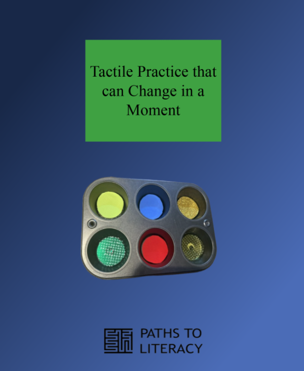 Tactile practice pin.