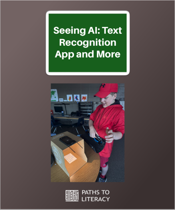 Seeing AI: Text recognition pin.