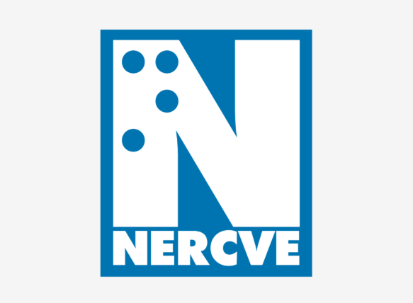 Nercve logo with a print and braille "n"