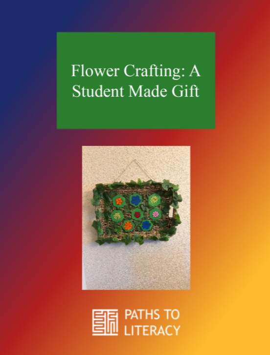 Flower Crafting: A student made gift pin. 